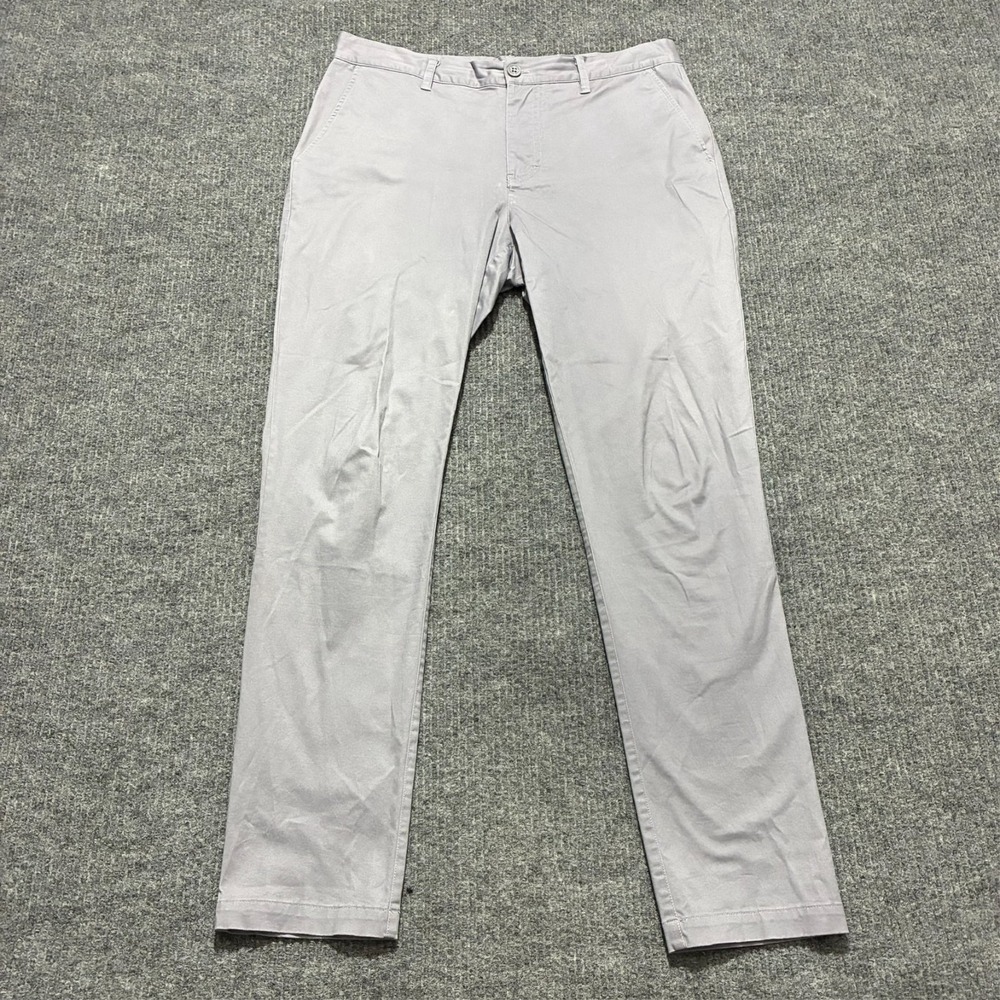 Five Four Califa Mens Pants Size 34 Gray Straight Leg Slim Fit‎ Mid Rise Chino